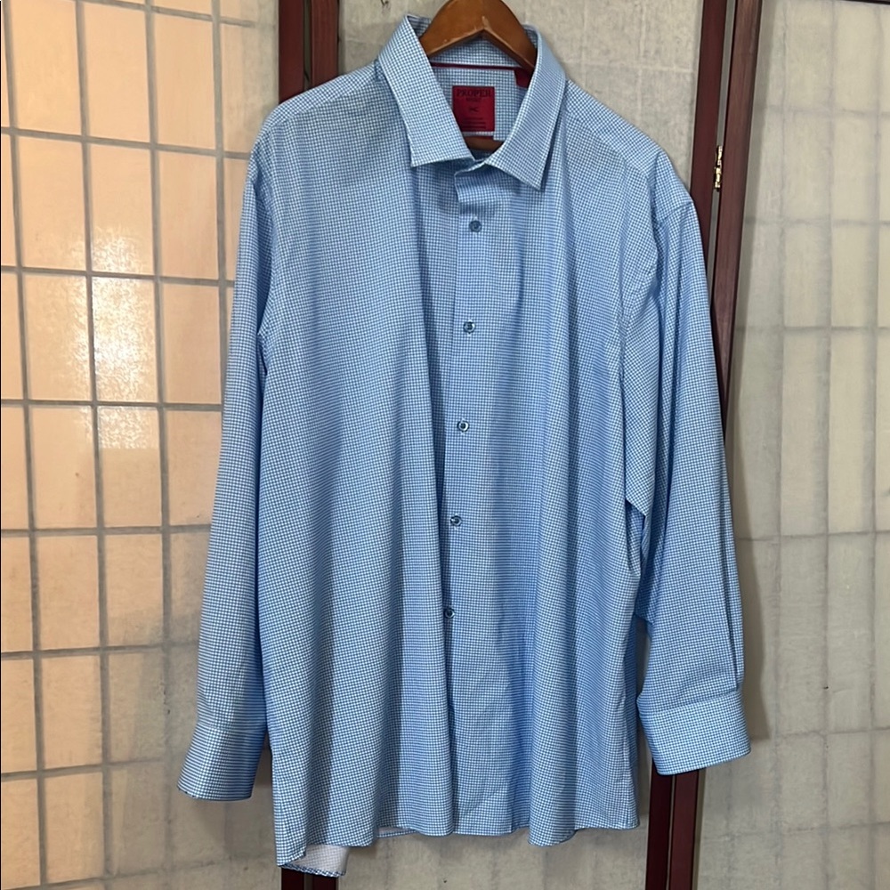 PROPER SPORTS 4 WAY STRETCH WRINKLE RESISTANCE DRESS SHIRT MEN’S SZ‎ 3X